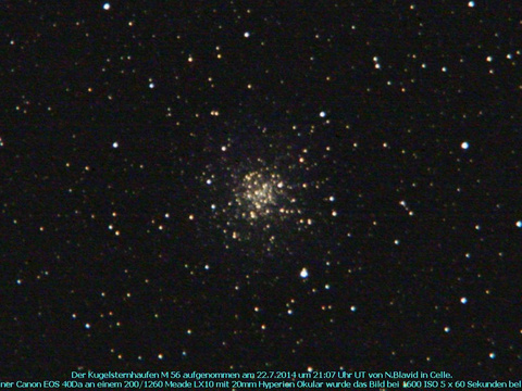 Messier 56 - Kugelsternhaufen in der Leier (Lyra)