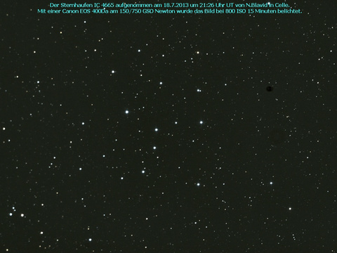 IC 4665 - ein offener Sternhaufen im Schlangenträger (Ophiuchus)