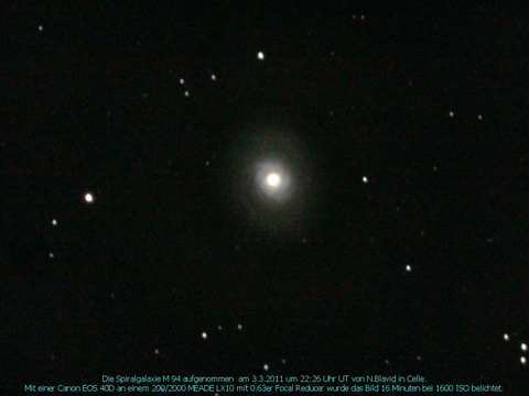 Messier 94 - Spiralgalaxie in den Jagdhunden (Canes Venatici)