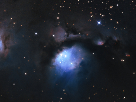 M78 — Der Reflexionsnebel M78 im Sternbild Orion. Aufgenommen von Robert in Obercrinitz. Das Bild wurde am 27.01. und am 28.01.2017 durch den 10" f/4 Newton 7,1h lang belichtet.