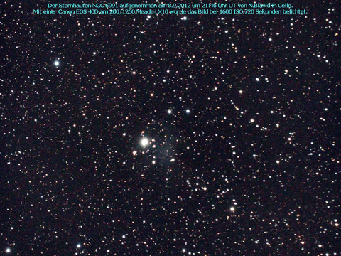 NGC 6991 - ein offener Sternhaufen im Schwan (Cygnus)