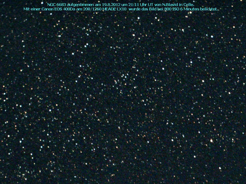 NGC 6683 - ein offener Sternhaufen im Schild (Scutum)