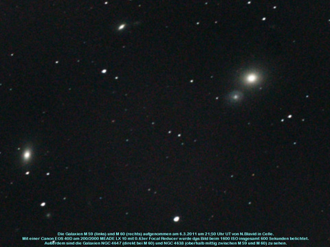 Messier 60 - elliptische Galaxie in der Jungfrau (Virgo)