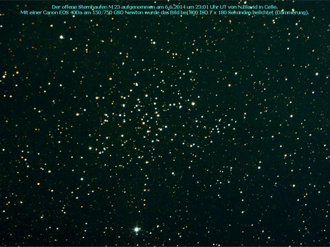 Messier 23 - offener Sternhaufen im Schützen (Sagittarius)