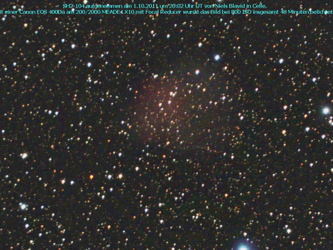 SH2-104 - ein Emissionsnebel im Schwan (Cygnus)