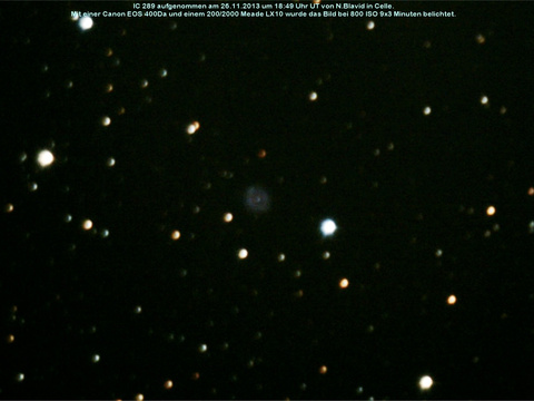 IC 289 - ein planetarischer Nebel in der Cassiopeia