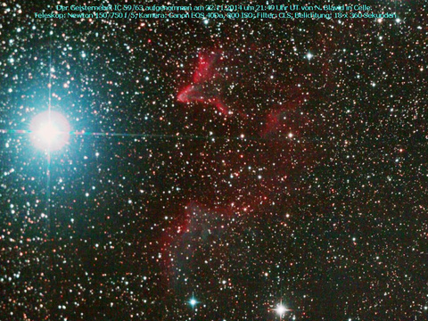 IC 63 - ein Emissions- und Reflexionsnebel in der Cassiopeia