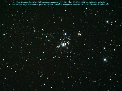 NGC 1502 - ein offener Sternhaufen in der Giraffe (Camelopardalis)