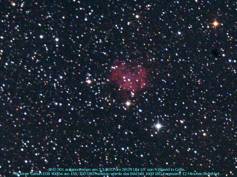 SH2-301 - ein Emissionsnebel im Großen Hund (Canis Maior)