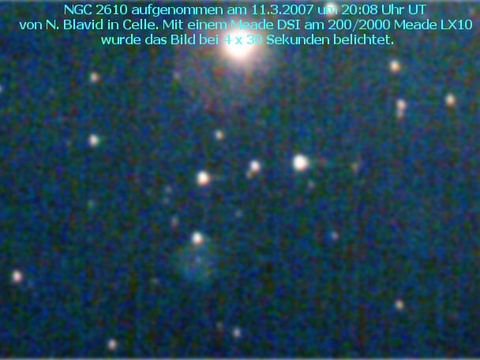 NGC 2610 - ein planetarischer Nebel in der Wasserschlange (Hydra)
