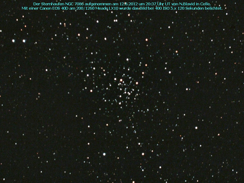 NGC 7086 - ein offener Sternhaufen im Schwan (Cygnus)