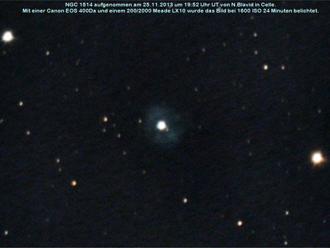 NGC 1514 - ein planetarischer Nebel im Stier (Taurus)