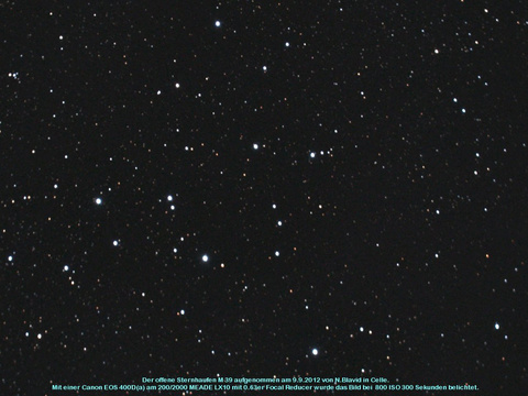 Messier 39 - offener Sternhaufen im Schwan (Cygnus)