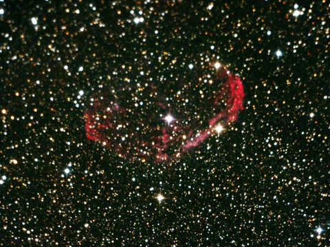 Der Crescentnebel - ein Emissionsnebel (Wolf-Rayet-Nebel) im Schwan (Cygnus)