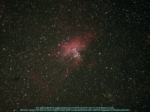 Messier 16 - der Adlernebel in der Schlange (Serpens Cauda)