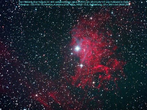 Der Flaming Star Nebula - ein Emissions-/Reflexionsnebel im Fuhrmann (Auriga)