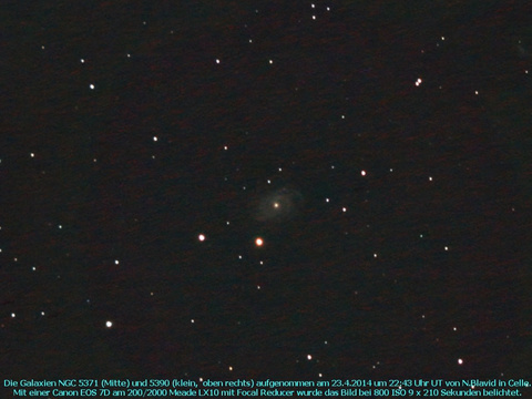 NGC 5371 - Spiralgalaxie in den Jagdhunden (Canes Venatici)