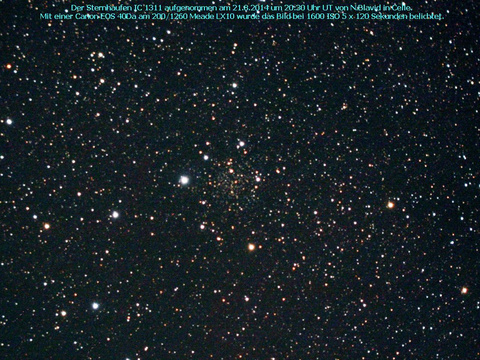 IC 1311 - ein offener Sternhaufen im Schwan (Cygnus)