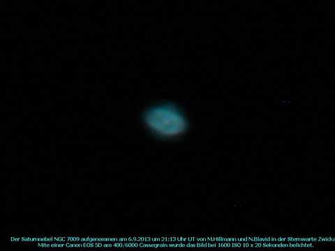 Der Saturnnebel - ein planetarischer Nebel im Wassermann (Aquarius)