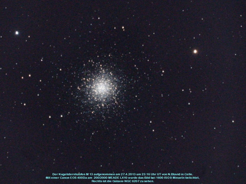 Messier 13 - Kugelsternhaufen im Herkules (Hercules)