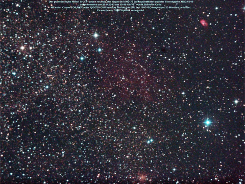 SH2-71 - ein planetarischer Nebel im Adler (Aquila)