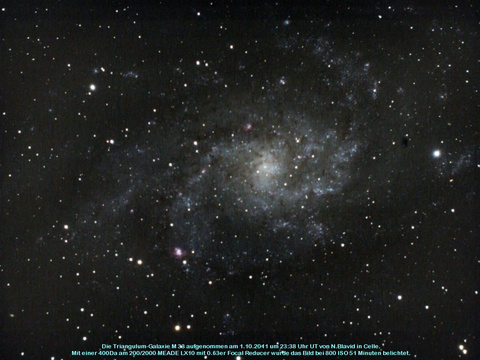 Messier 33 - die Triangulum-Galaxie im Dreieck (Triangulum)
