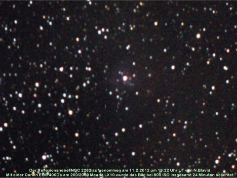 NGC 2282 - ein Reflexionsnebel im Einhorn (Monoceros)