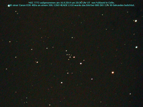 NGC 7772 - ein offener Sternhaufen im Pegasus