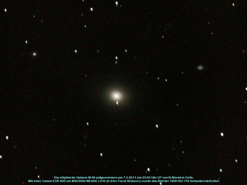 Messier 49 - elliptische Galaxie in der Jungfrau (Virgo)