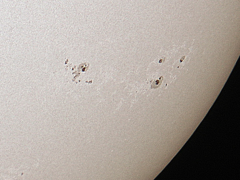 Ausschnitt — Ausschnitt aus vorherigen Sonnenbild. A. Schäfer